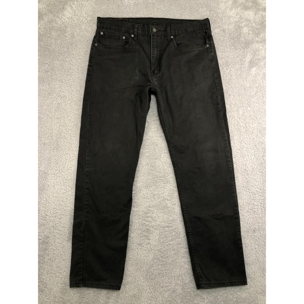 Levis 502 Jeans Mens 36x30 (Tag 36x32) Gray Taper Fit Denim
